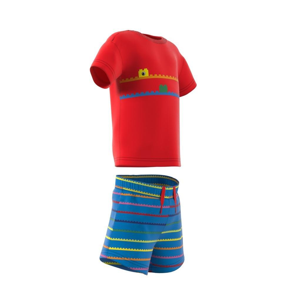 Unisex Kids Classic Lego T-Shirt And Shorts Set, Red, A901_ONE, large image number 8