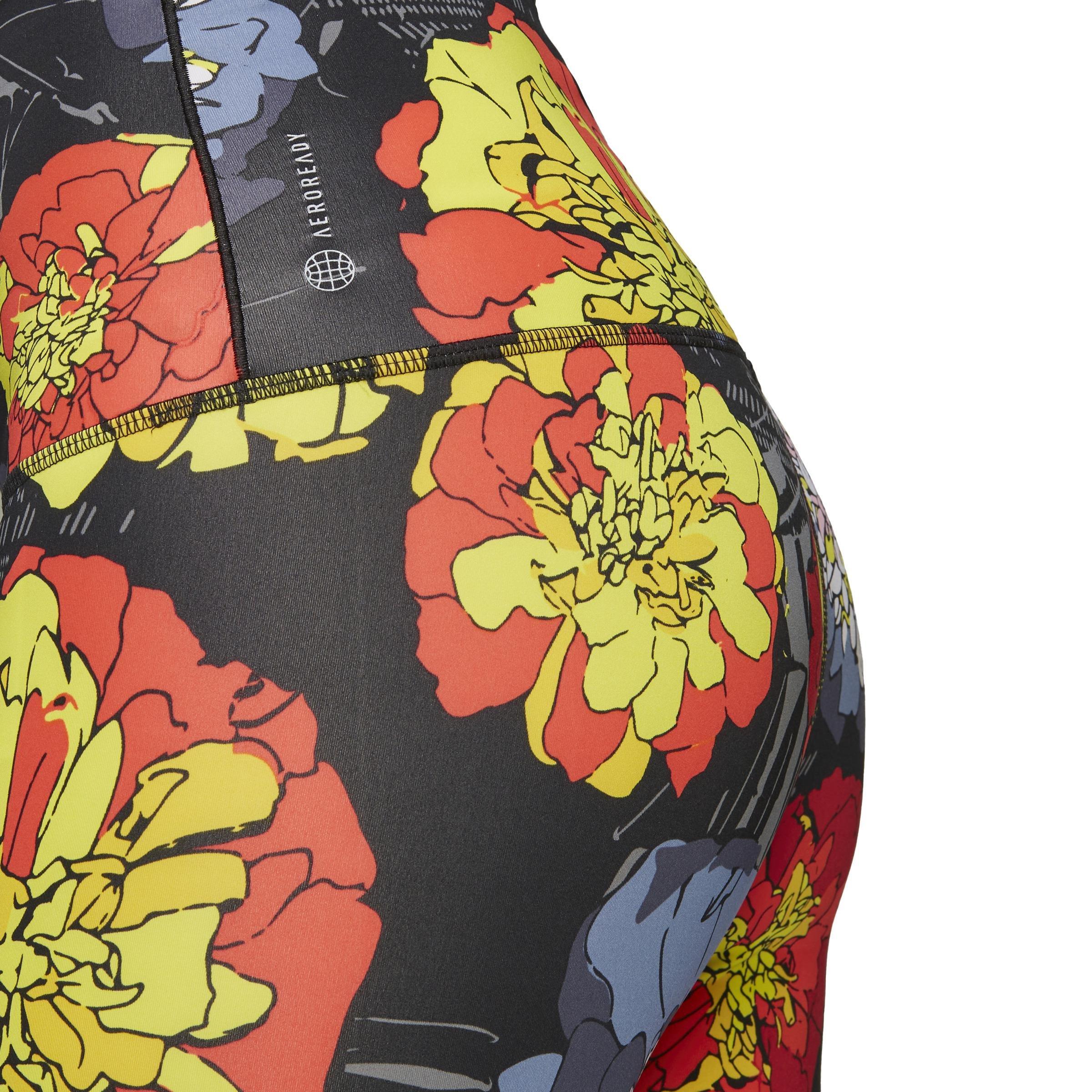 Floral Running Leggings, Black, , large image number 4