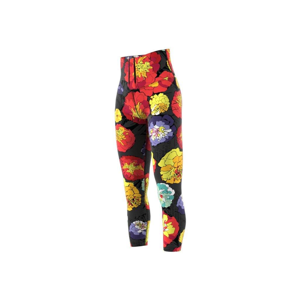Floral Running Leggings, Black, , large image number 6