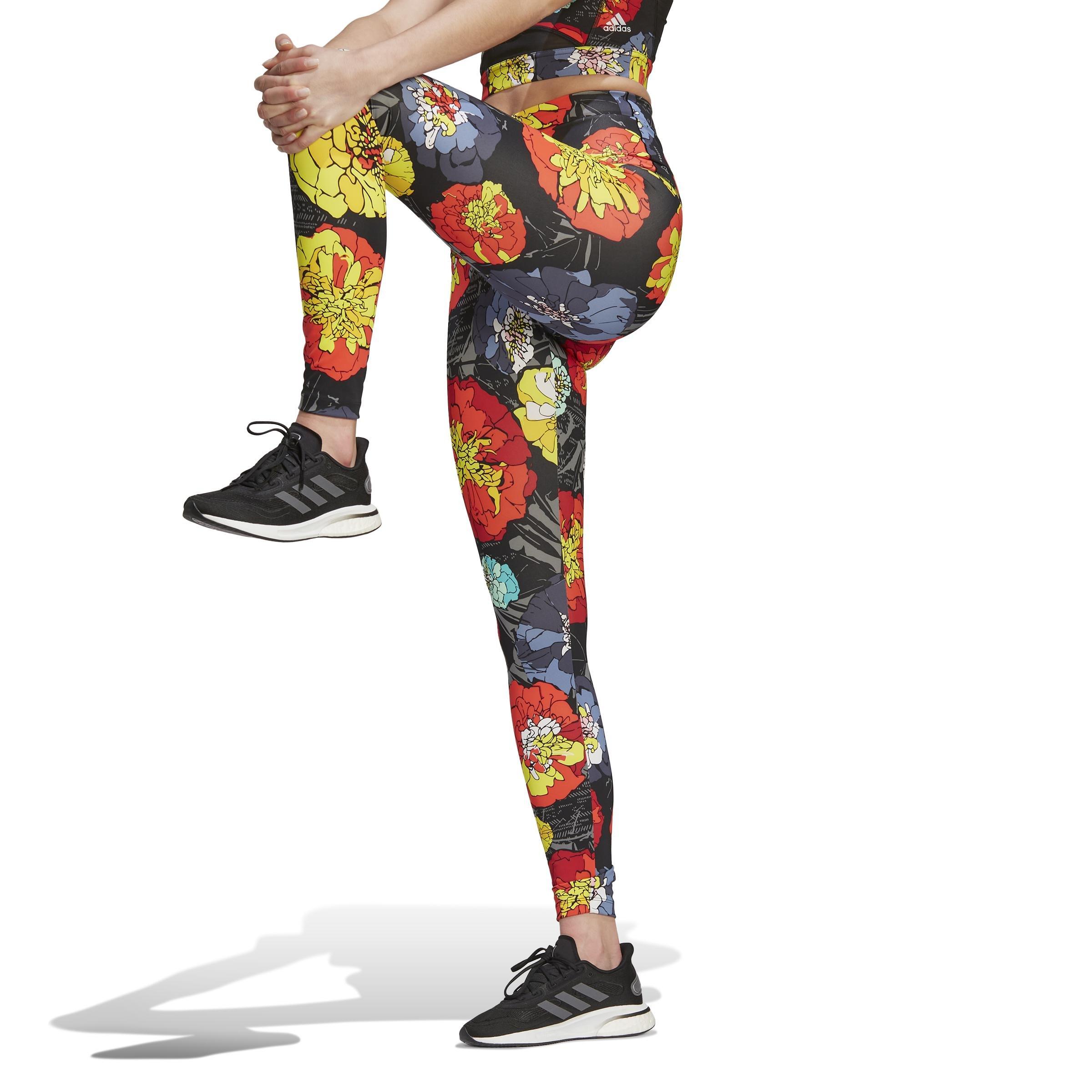 Floral Running Leggings, Black, , large image number 13