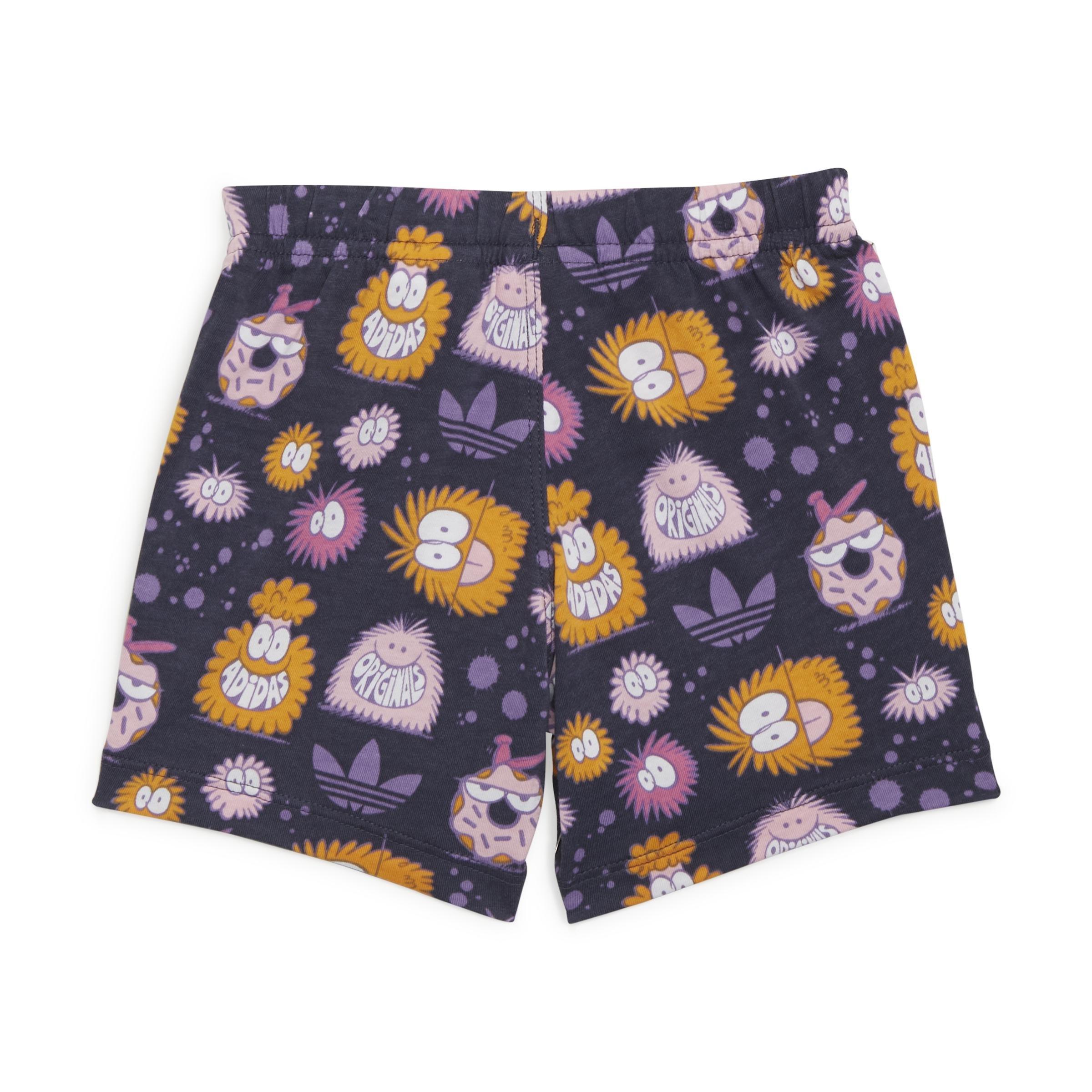 Unisex Kids adidas x Kevin Lyons Shorts and Tee Set, Pink, A901_ONE, large image number 2