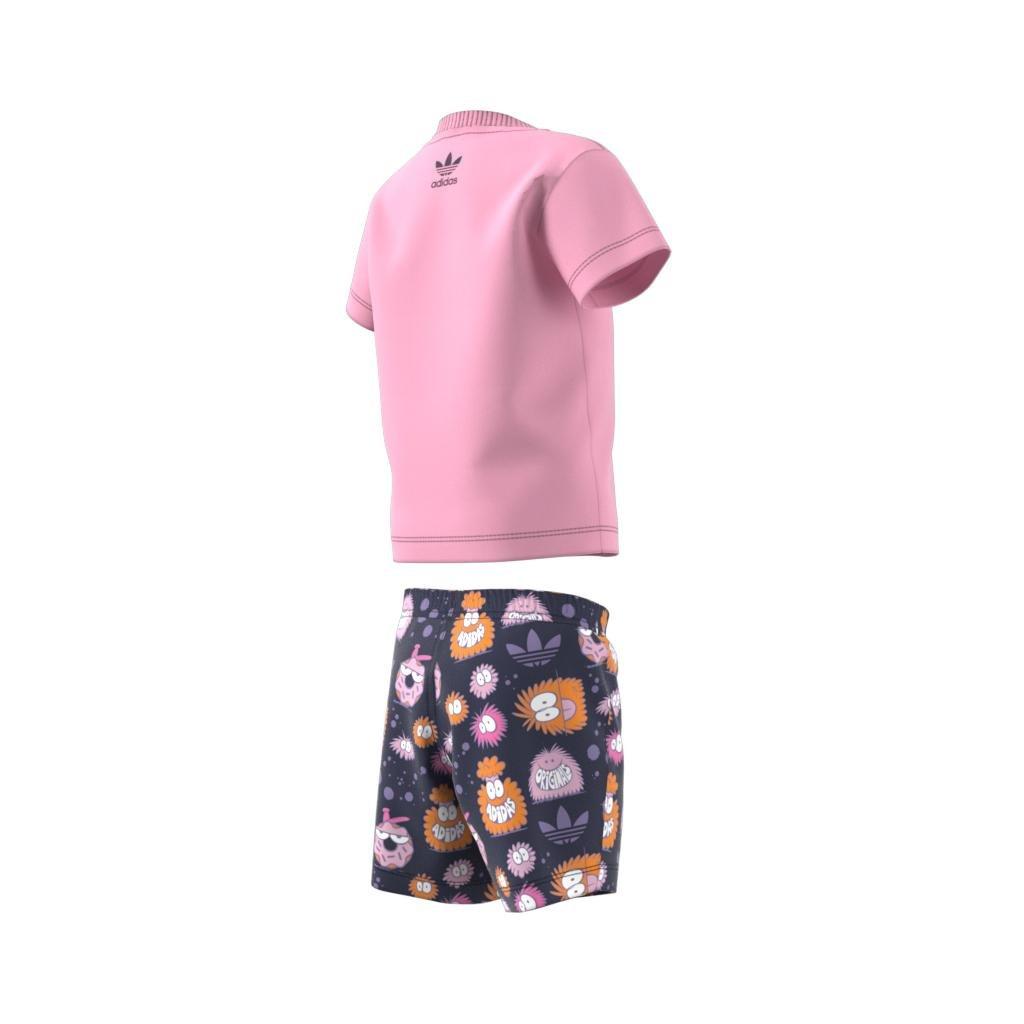 Unisex Kids adidas x Kevin Lyons Shorts and Tee Set, Pink, A901_ONE, large image number 7