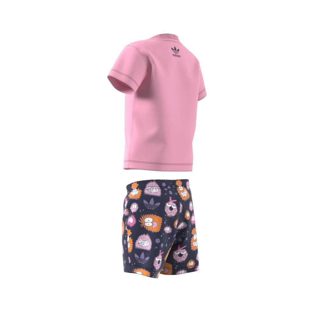 Unisex Kids adidas x Kevin Lyons Shorts and Tee Set, Pink, A901_ONE, large image number 13