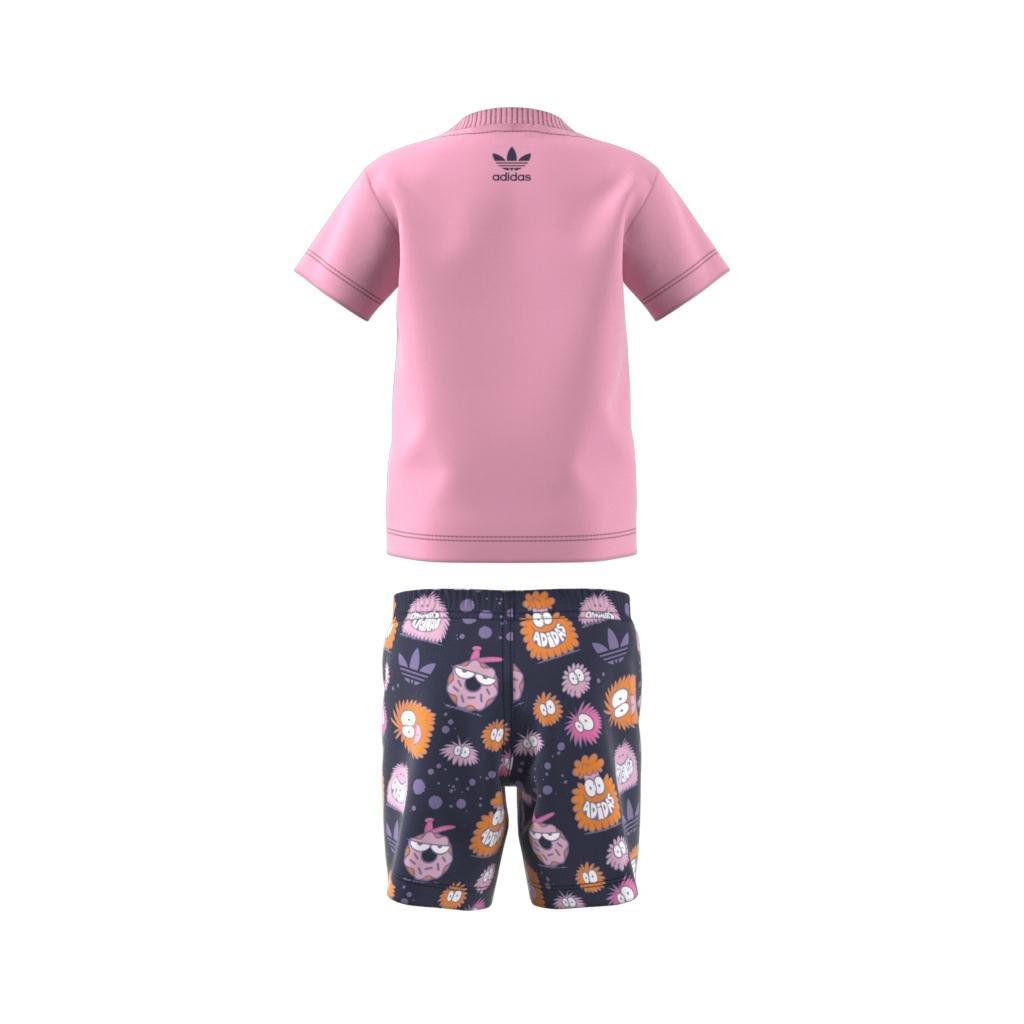 Unisex Kids adidas x Kevin Lyons Shorts and Tee Set, Pink, A901_ONE, large image number 14