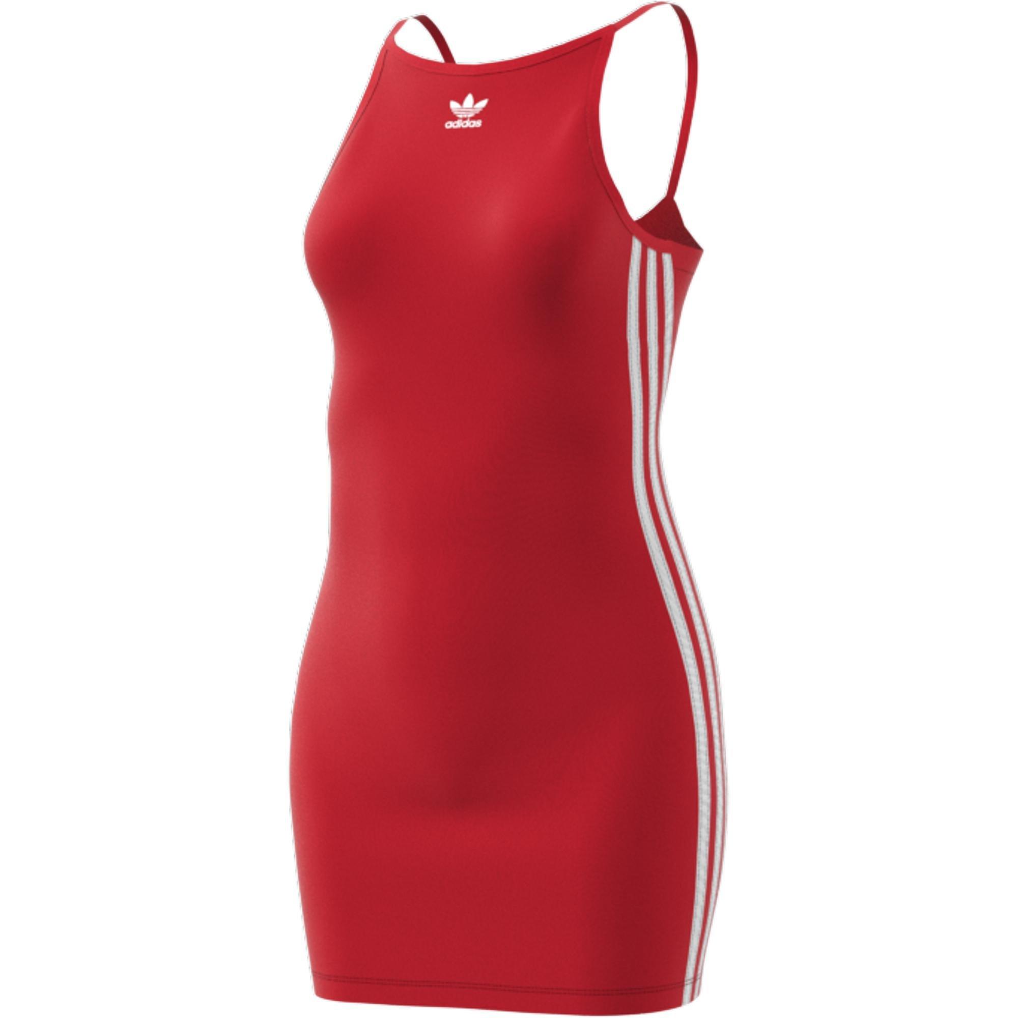 adidas Outlet Adicolor Classics Tight Summer Dress, Red Azadea