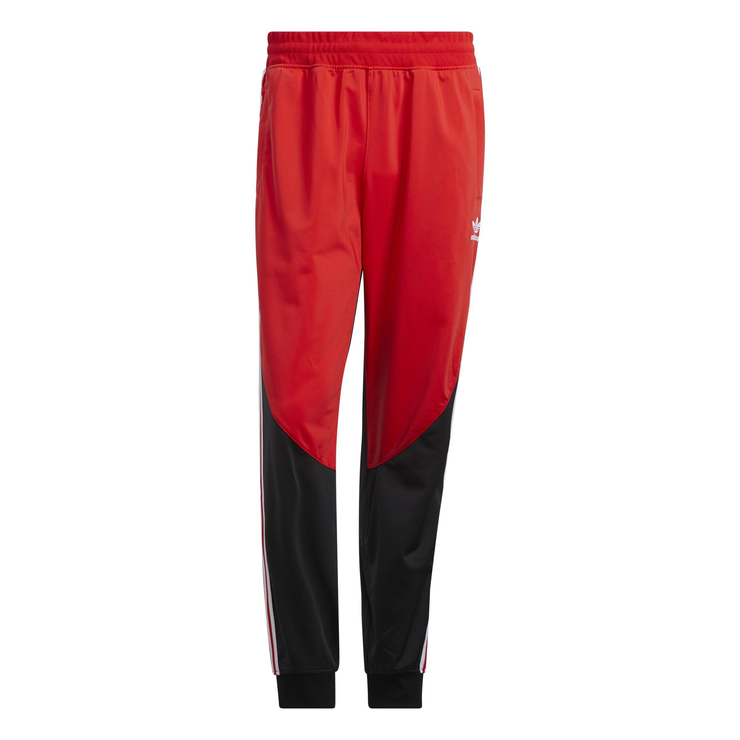 TRACKSUIT BOTTOMS - BLACK/RED