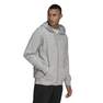Mens Melange Full-Zip Hooded Sweatshirt, Grey, A901_ONE, thumbnail image number 0