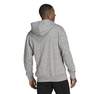 Mens Melange Full-Zip Hooded Sweatshirt, Grey, A901_ONE, thumbnail image number 4