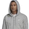 Mens Melange Full-Zip Hooded Sweatshirt, Grey, A901_ONE, thumbnail image number 5
