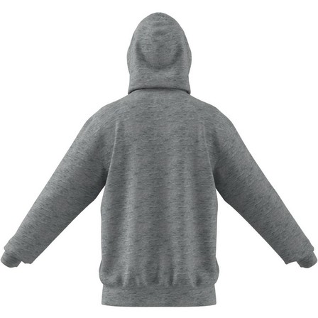Mens Melange Full-Zip Hooded Sweatshirt, Grey, A901_ONE, large image number 8