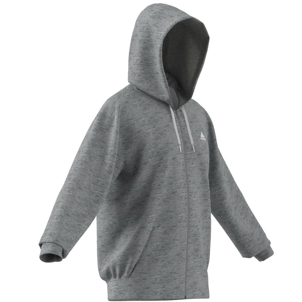 Melange Full-Zip Hooded Sweatshirt, Grey, A901_ONE, large image number 8