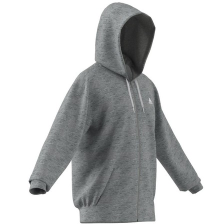 Mens Melange Full-Zip Hooded Sweatshirt, Grey, A901_ONE, large image number 9