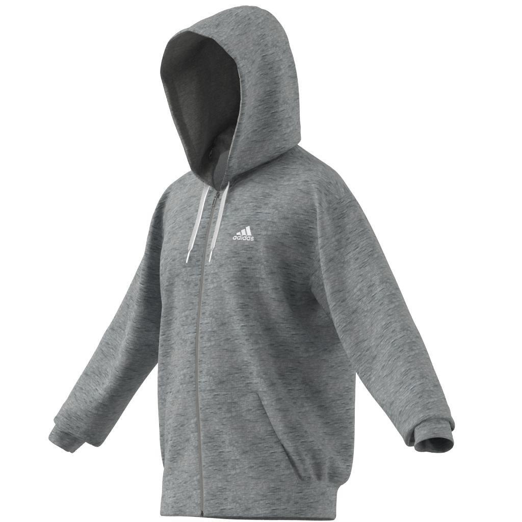 Melange Full-Zip Hooded Sweatshirt, Grey, A901_ONE, large image number 9