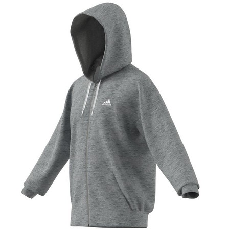 Mens Melange Full-Zip Hooded Sweatshirt, Grey, A901_ONE, large image number 10