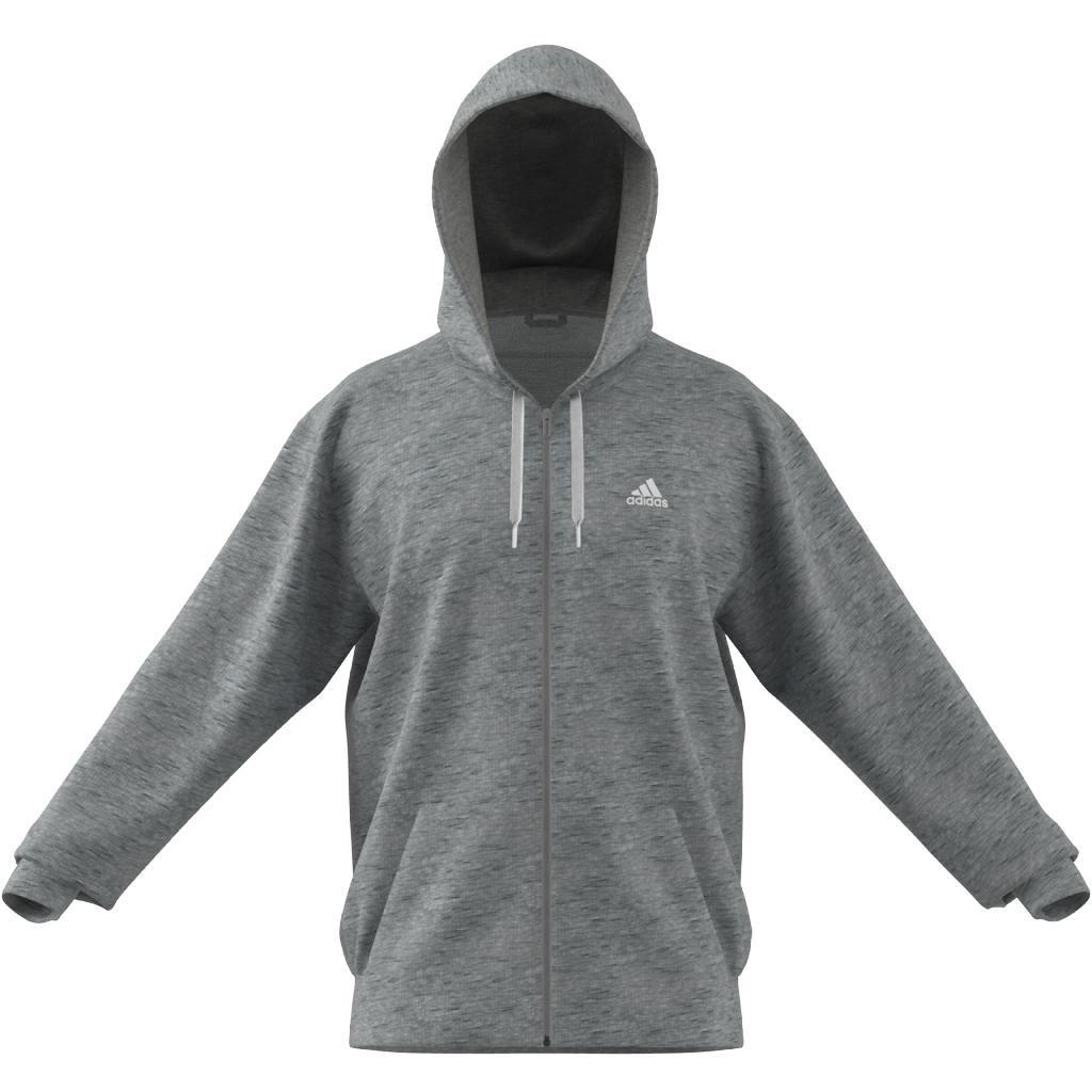 Melange Full-Zip Hooded Sweatshirt, Grey, A901_ONE, large image number 10