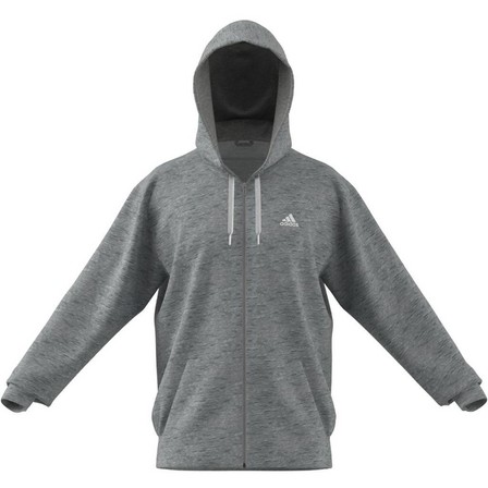 Mens Melange Full-Zip Hooded Sweatshirt, Grey, A901_ONE, large image number 11