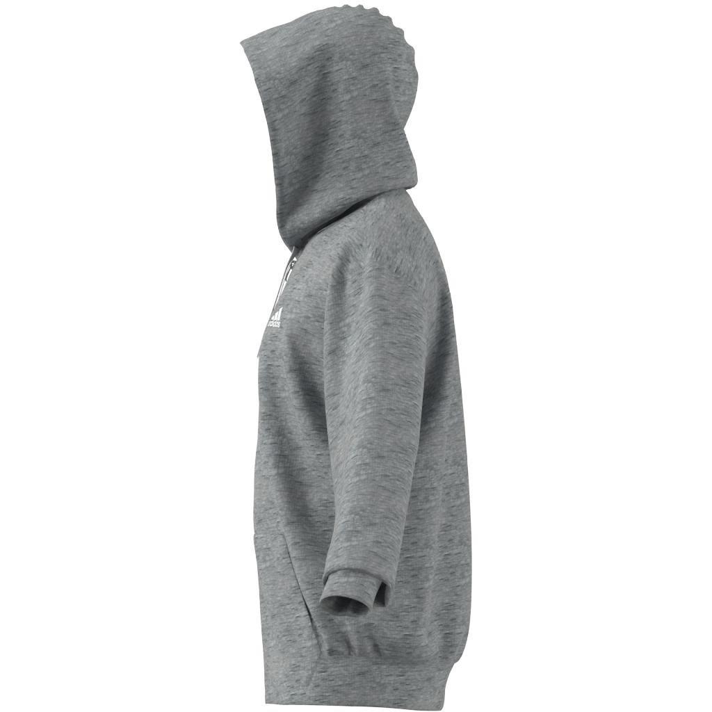 Melange Full-Zip Hooded Sweatshirt, Grey, A901_ONE, large image number 13