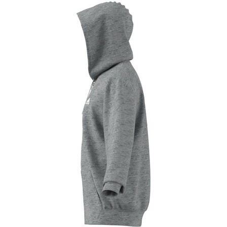 Mens Melange Full-Zip Hooded Sweatshirt, Grey, A901_ONE, large image number 14
