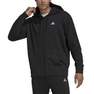 Mens Melange Full-Zip Hooded Sweatshirt, Black, A901_ONE, thumbnail image number 2