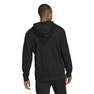 Mens Melange Full-Zip Hooded Sweatshirt, Black, A901_ONE, thumbnail image number 5