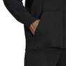 Mens Melange Full-Zip Hooded Sweatshirt, Black, A901_ONE, thumbnail image number 6