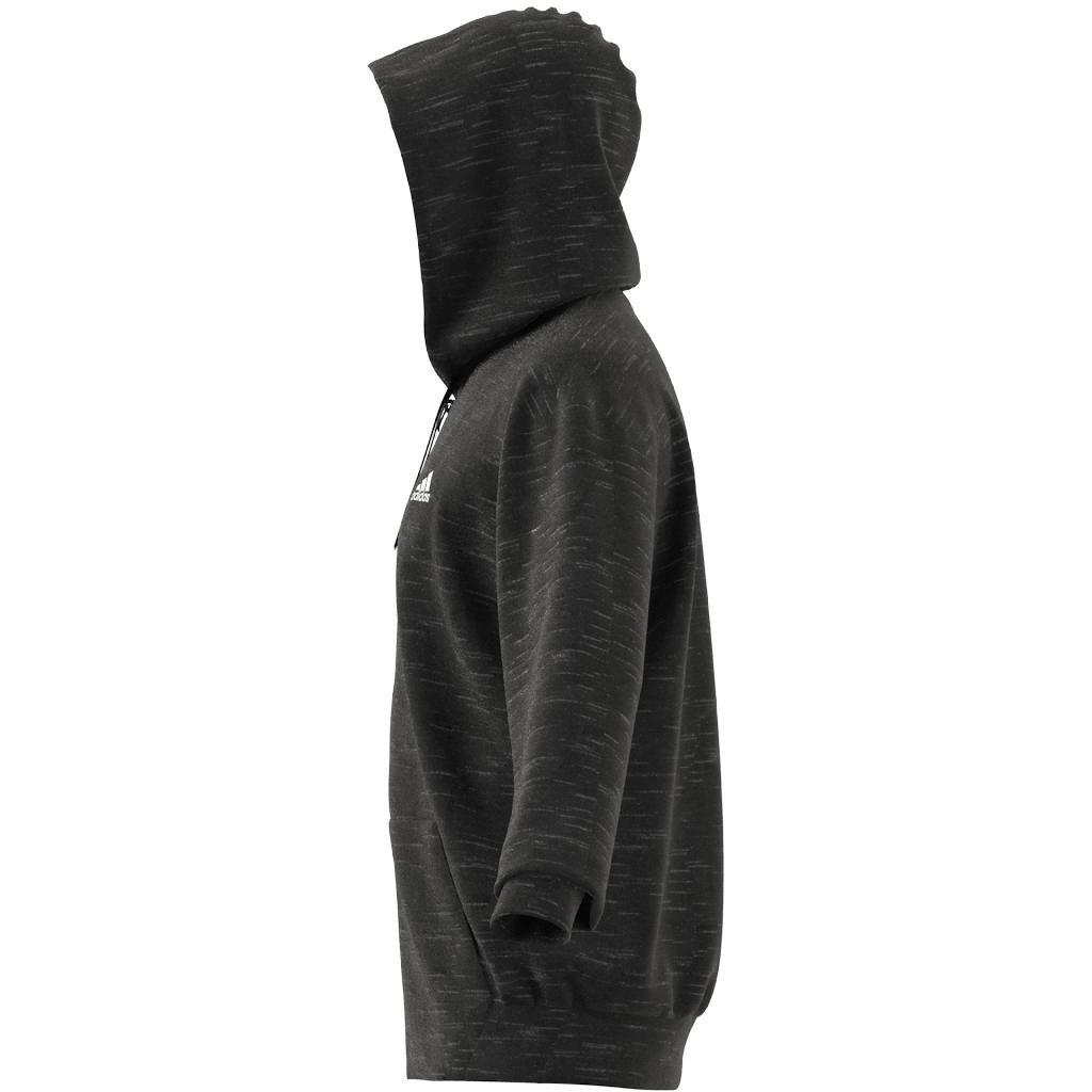 Melange Full-Zip Hooded Sweatshirt, Black, A901_ONE, large image number 7