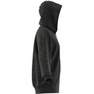 Mens Melange Full-Zip Hooded Sweatshirt, Black, A901_ONE, thumbnail image number 8