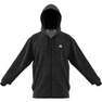 Mens Melange Full-Zip Hooded Sweatshirt, Black, A901_ONE, thumbnail image number 10