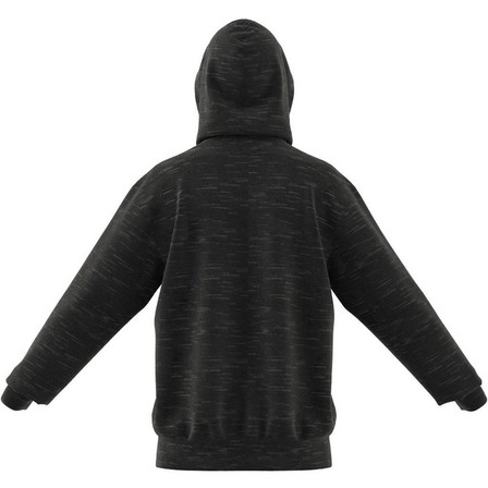 Mens Melange Full-Zip Hooded Sweatshirt, Black, A901_ONE, large image number 12