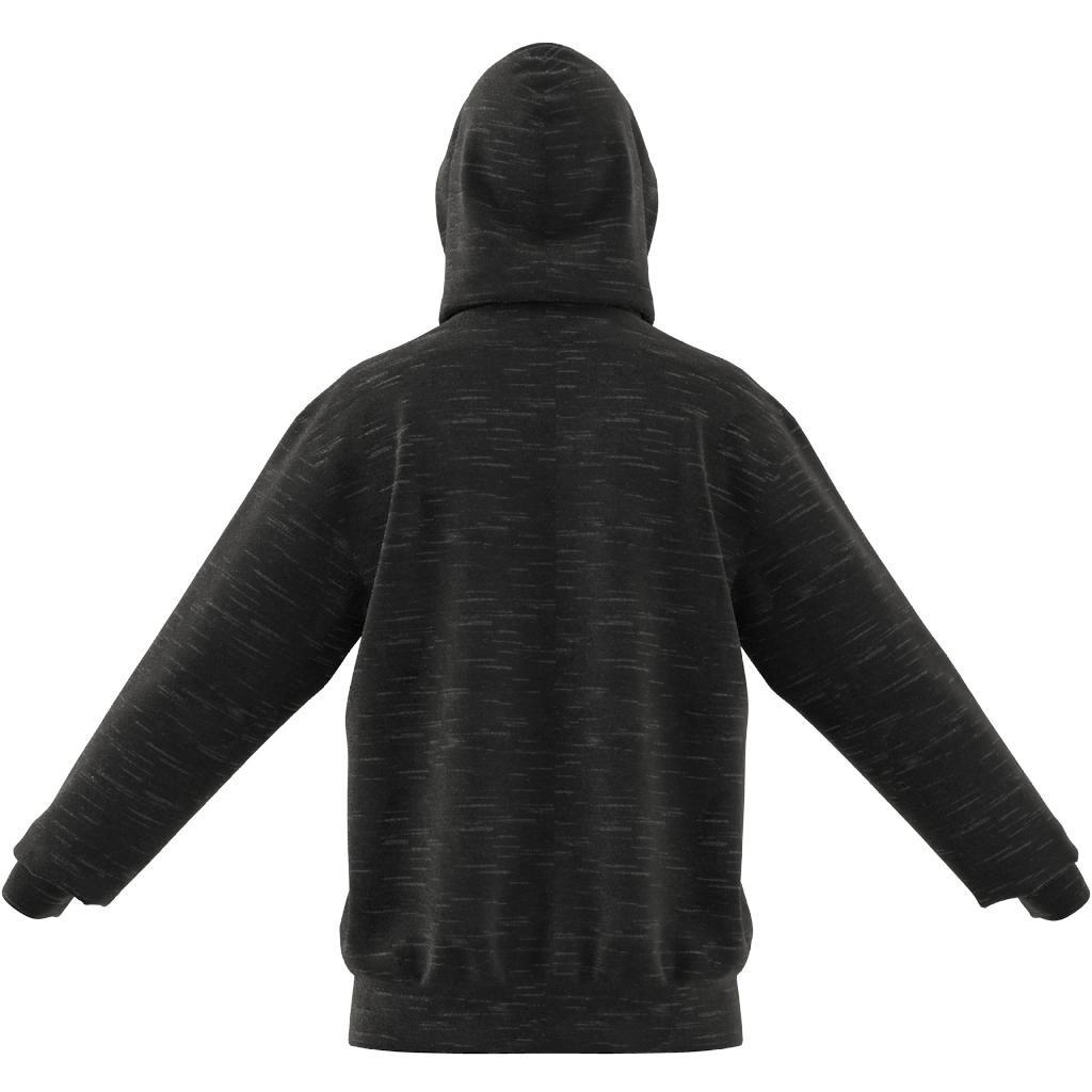 Melange Full-Zip Hooded Sweatshirt, Black, A901_ONE, large image number 12
