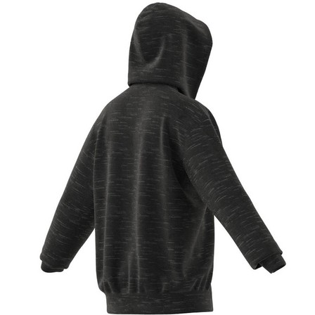 Mens Melange Full-Zip Hooded Sweatshirt, Black, A901_ONE, large image number 15