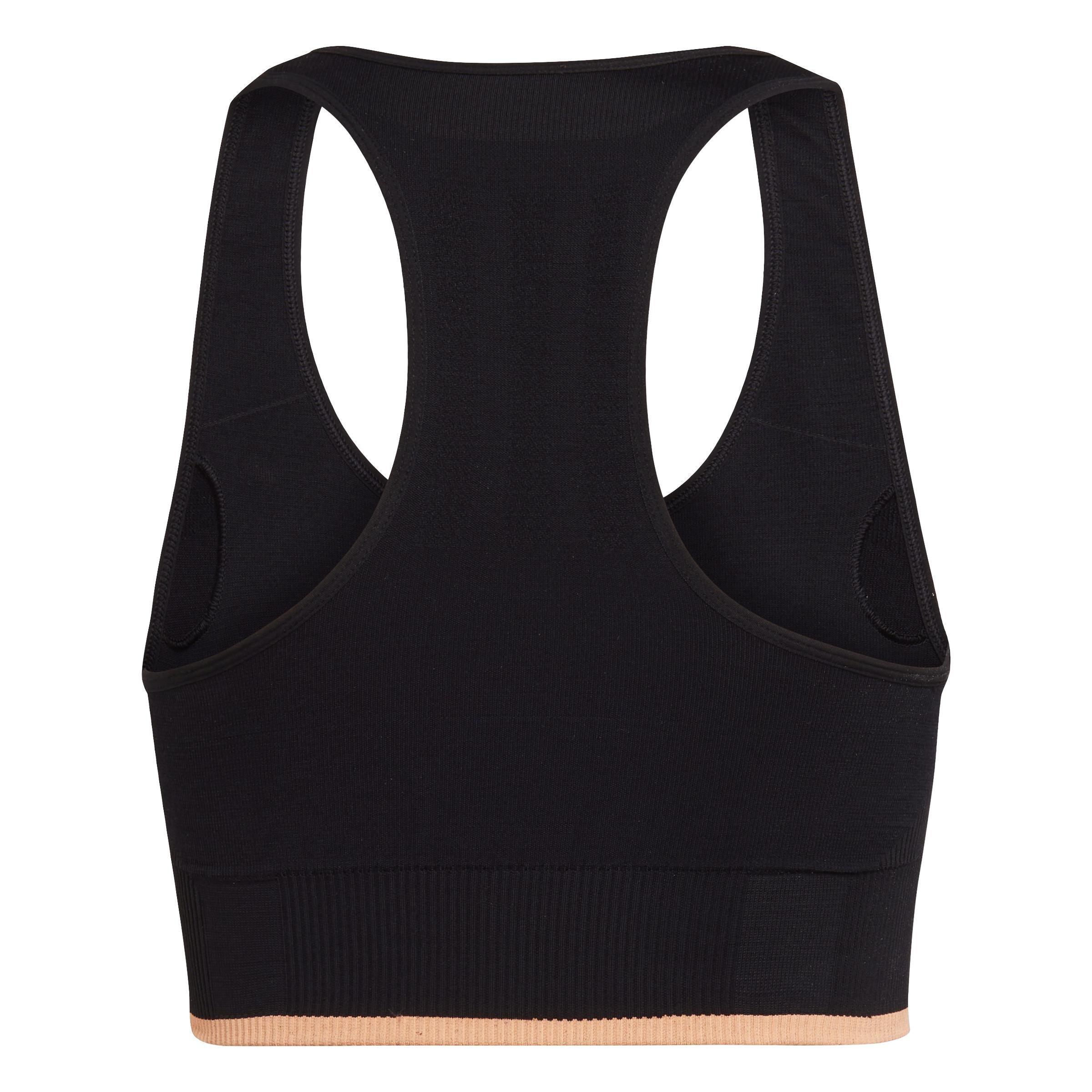 Running Medium-Support Seamless Merino Wool Bra, Black, , large image number 2
