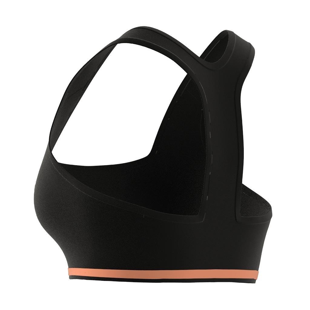 Running Medium-Support Seamless Merino Wool Bra, Black, , large image number 4