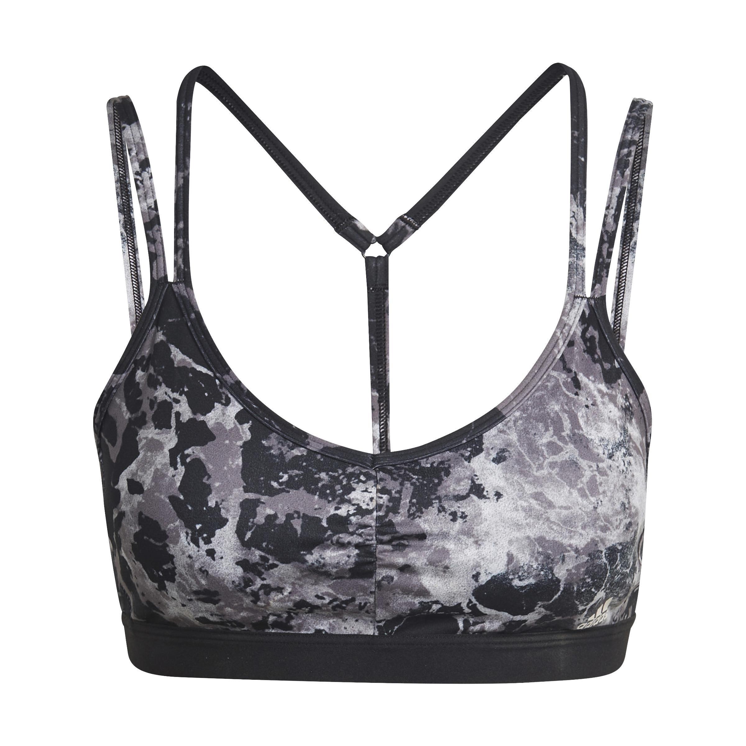 Yoga Essentials Studio Light-Support Allover Print Bra, Black, A901_ONE, large image number 2