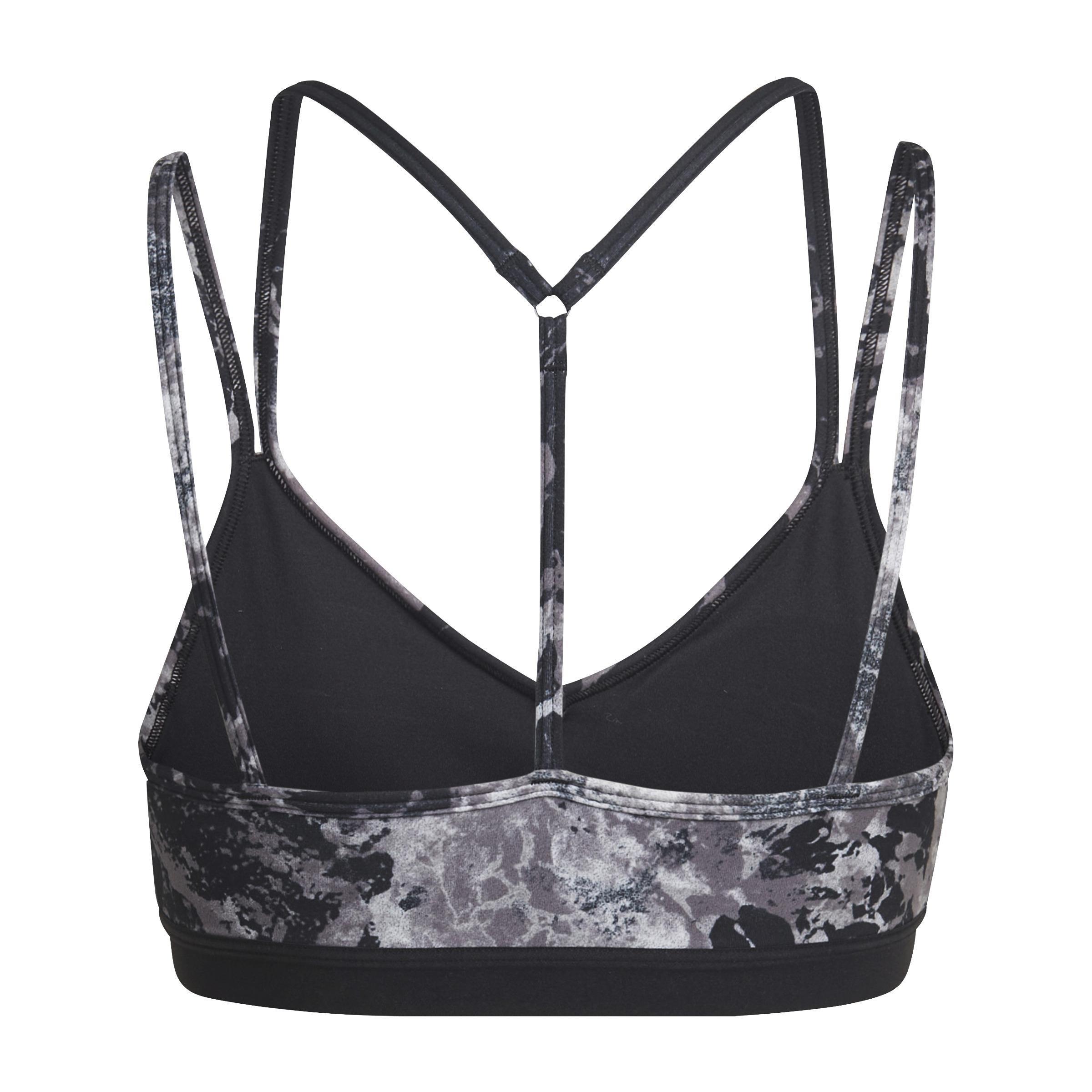Yoga Essentials Studio Light-Support Allover Print Bra, Black, A901_ONE, large image number 3