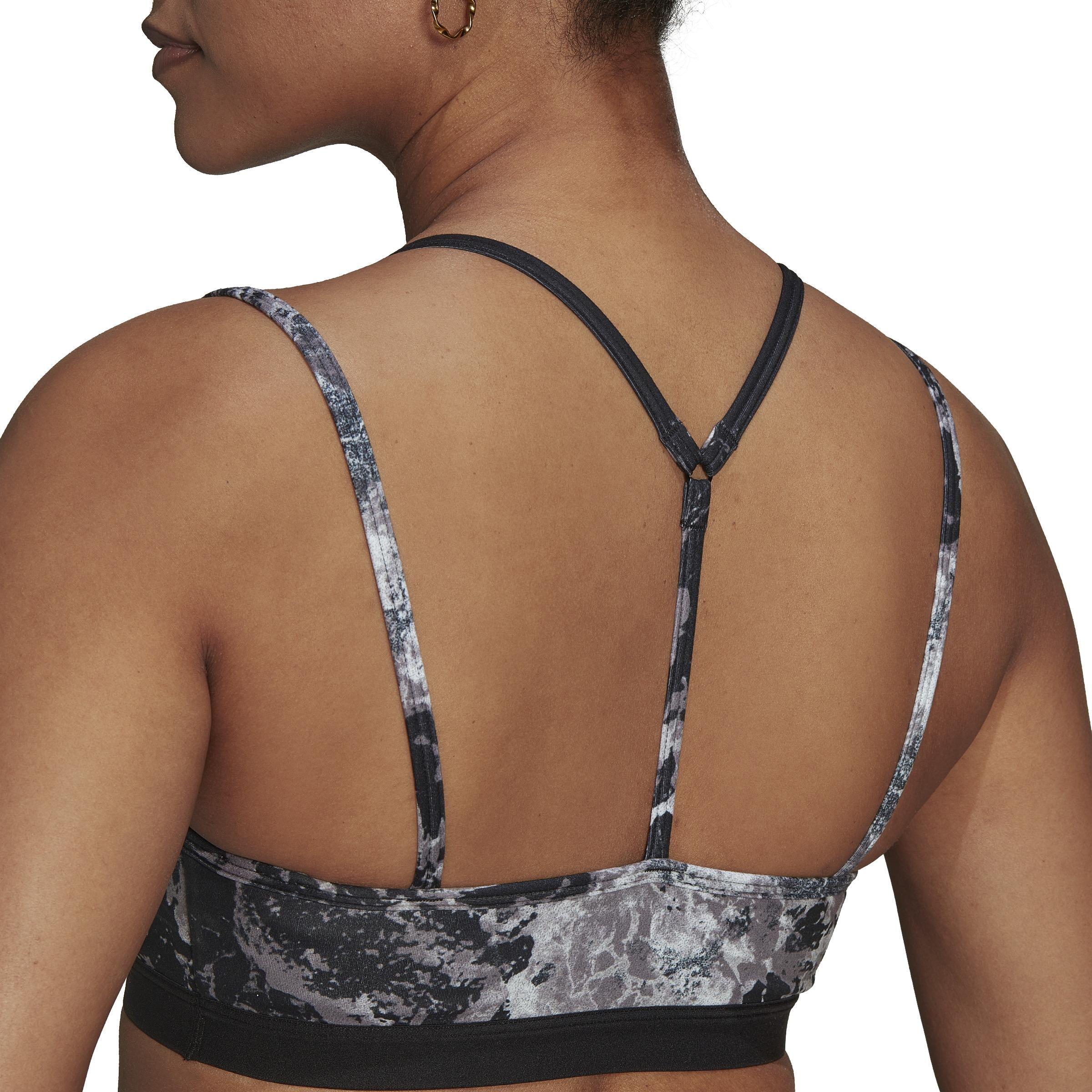 Yoga Essentials Studio Light-Support Allover Print Bra, Black, A901_ONE, large image number 6