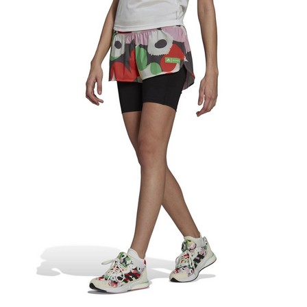 Women Marimekko X Adidas Running Shorts, White, A901_ONE, large image number 1
