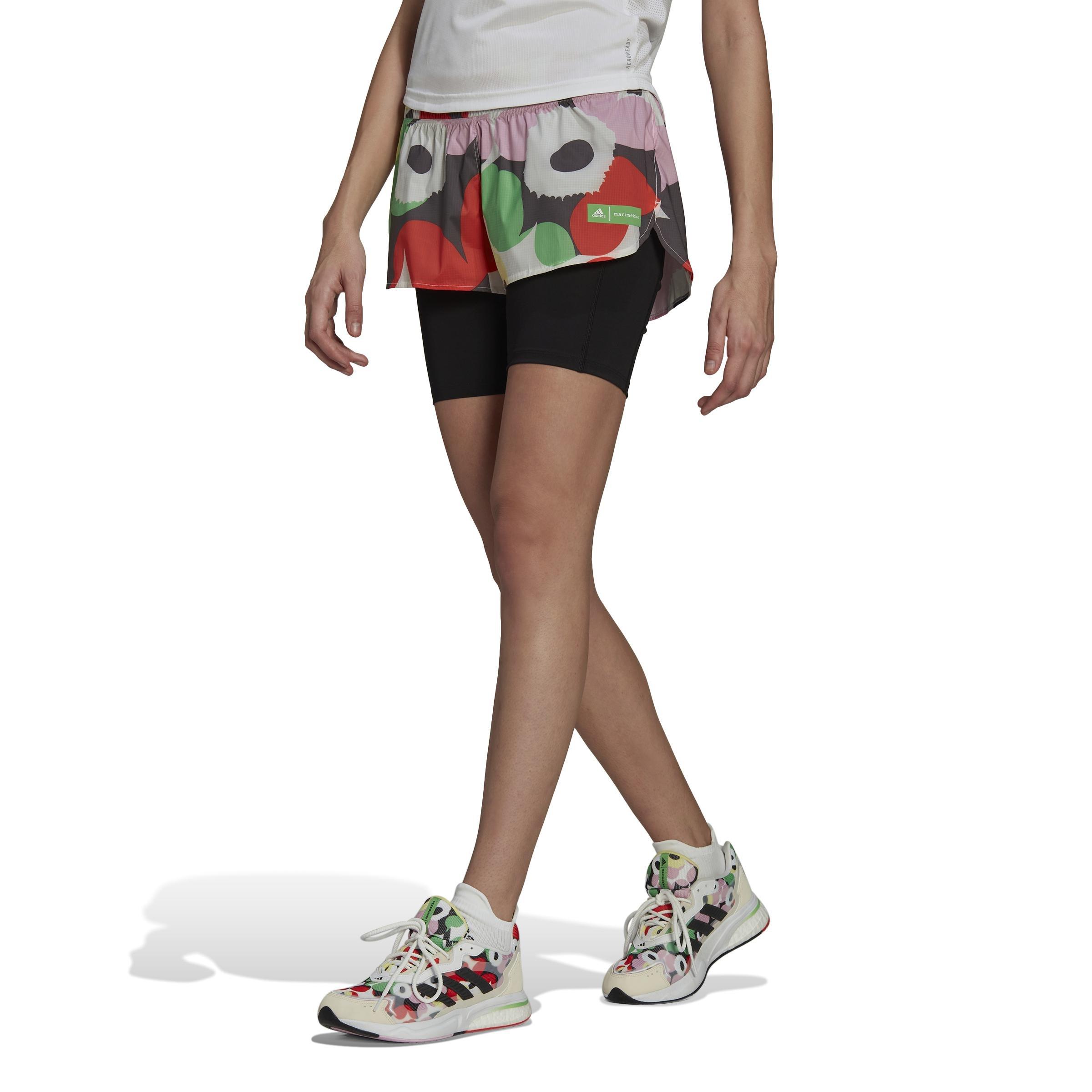 Marimekko X Running Shorts, White, A901_ONE, medium
