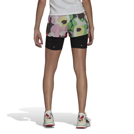 Women Marimekko X Adidas Running Shorts, White, A901_ONE, large image number 4
