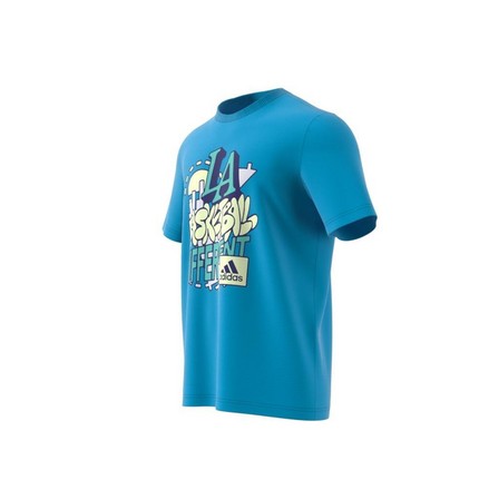 Men La Hoops Graphic T-Shirt, Blue, A901_ONE, large image number 5