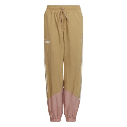 Kids Girls Woven Tracksuit Bottoms, Beige, A901_ONE, large image number 1