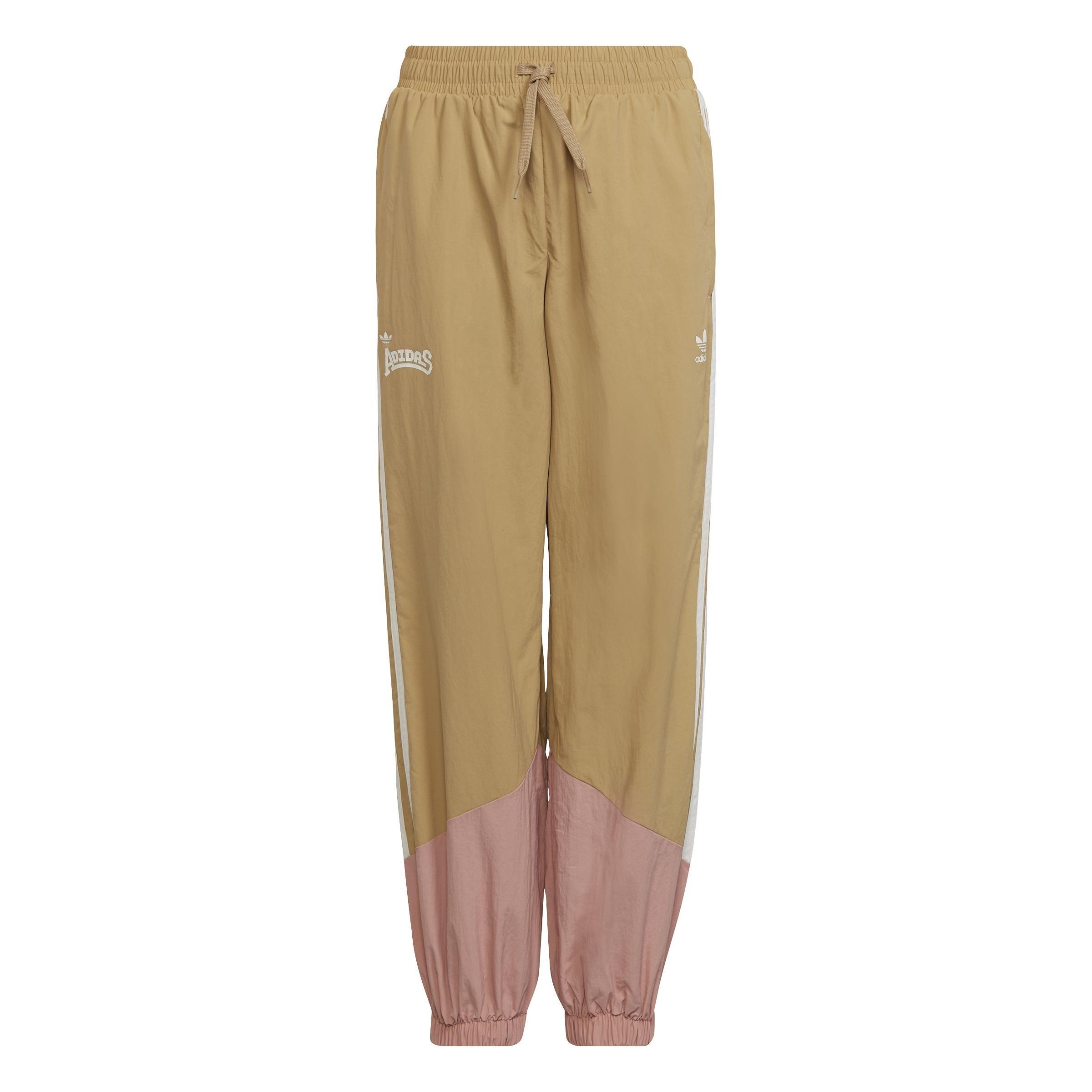 Kids Woven Tracksuit Bottoms, Beige, , large image number 1