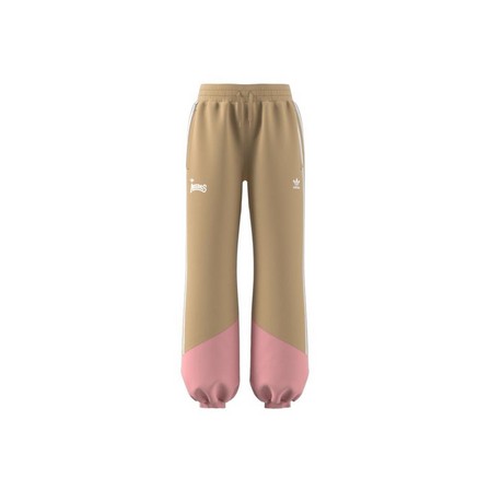 Kids Girls Woven Tracksuit Bottoms, Beige, A901_ONE, large image number 7