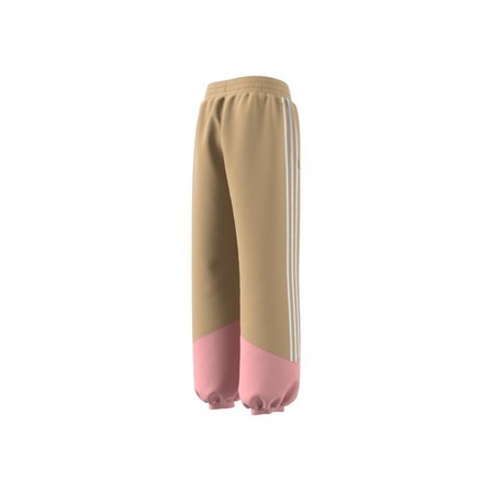 Kids Girls Woven Tracksuit Bottoms, Beige, A901_ONE, large image number 8
