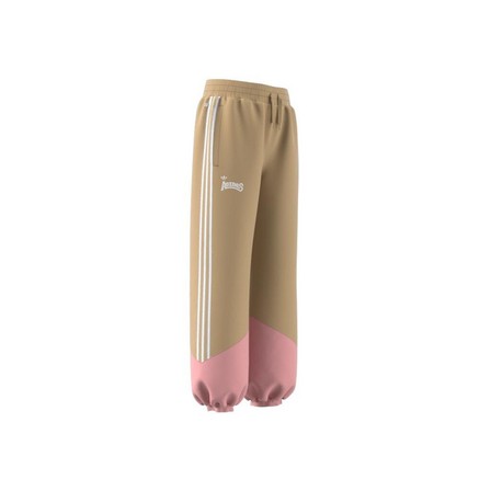 Kids Girls Woven Tracksuit Bottoms, Beige, A901_ONE, large image number 10