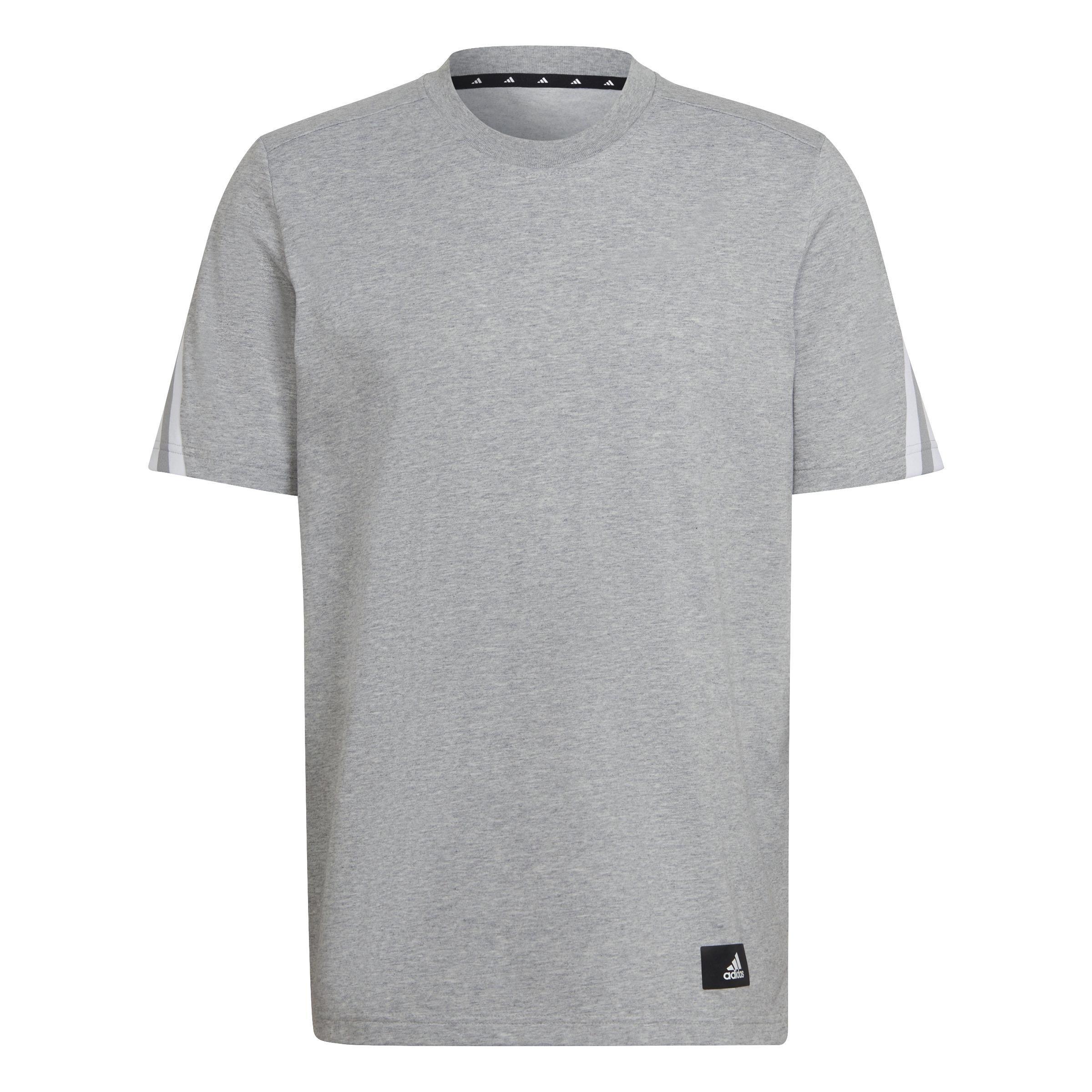 adidas Sportswear Future Icons 3-Stripes T-Shirt, Grey, A901_ONE, large image number 0