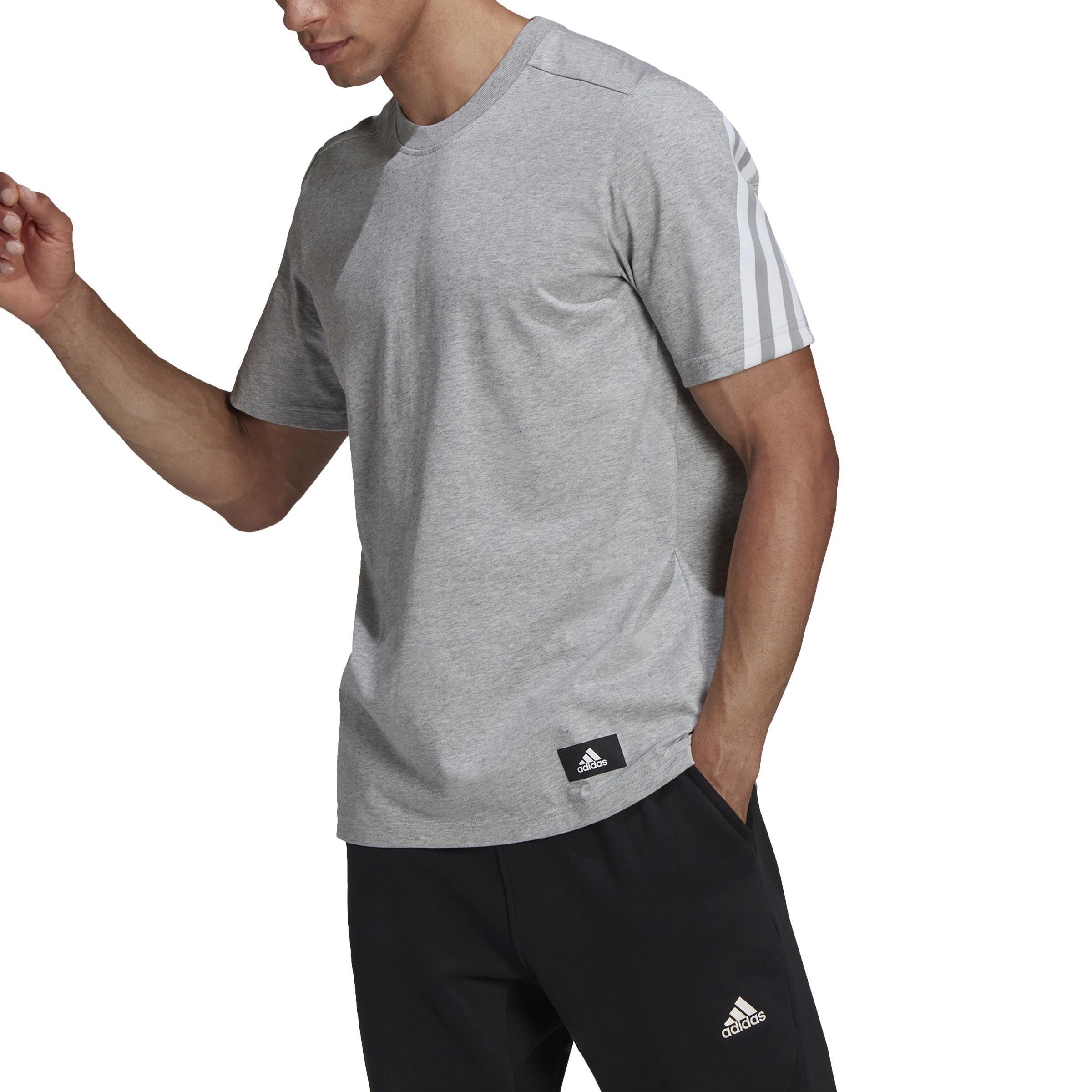 adidas Sportswear Future Icons 3-Stripes T-Shirt, Grey, A901_ONE, large image number 2