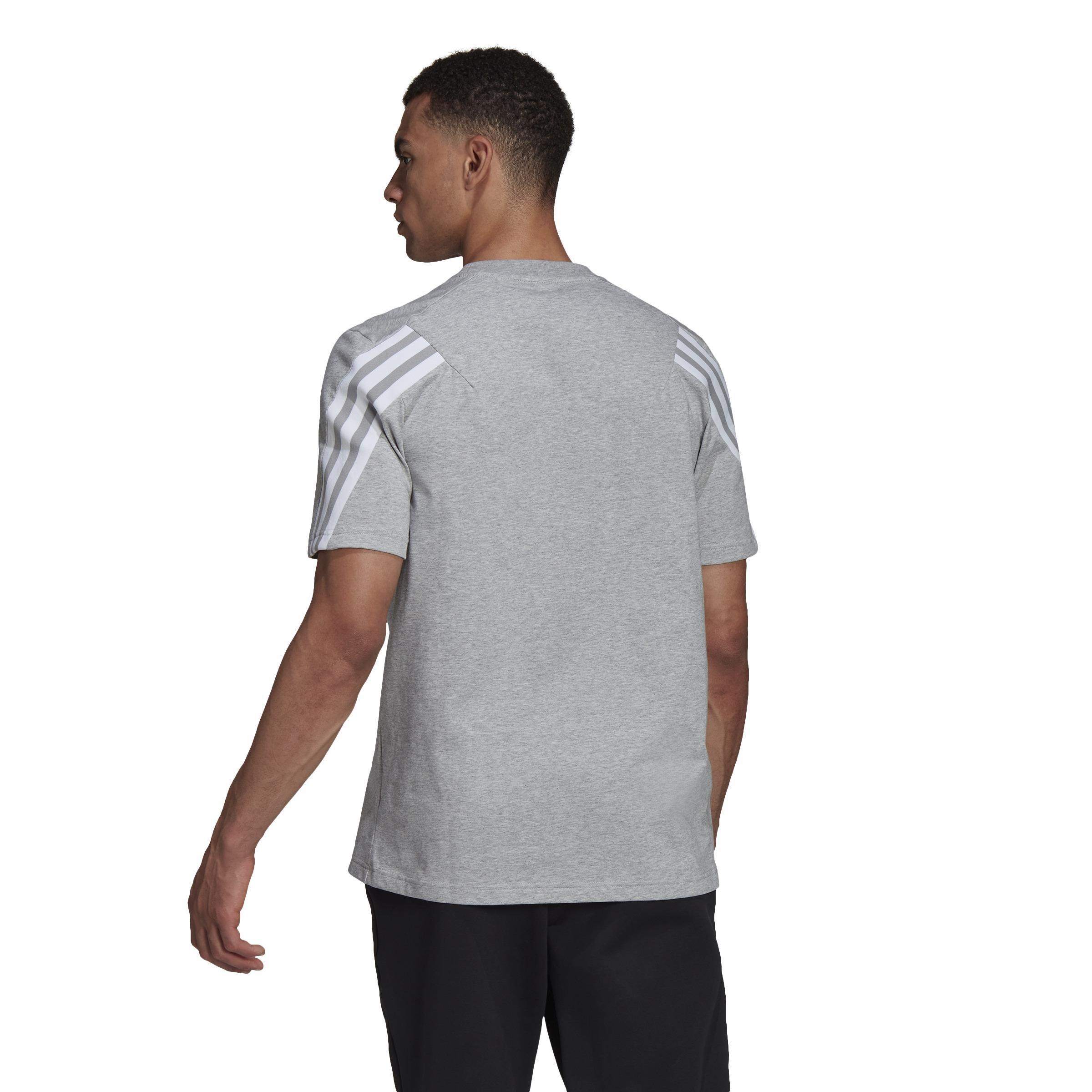 adidas Sportswear Future Icons 3-Stripes T-Shirt, Grey, A901_ONE, large image number 3