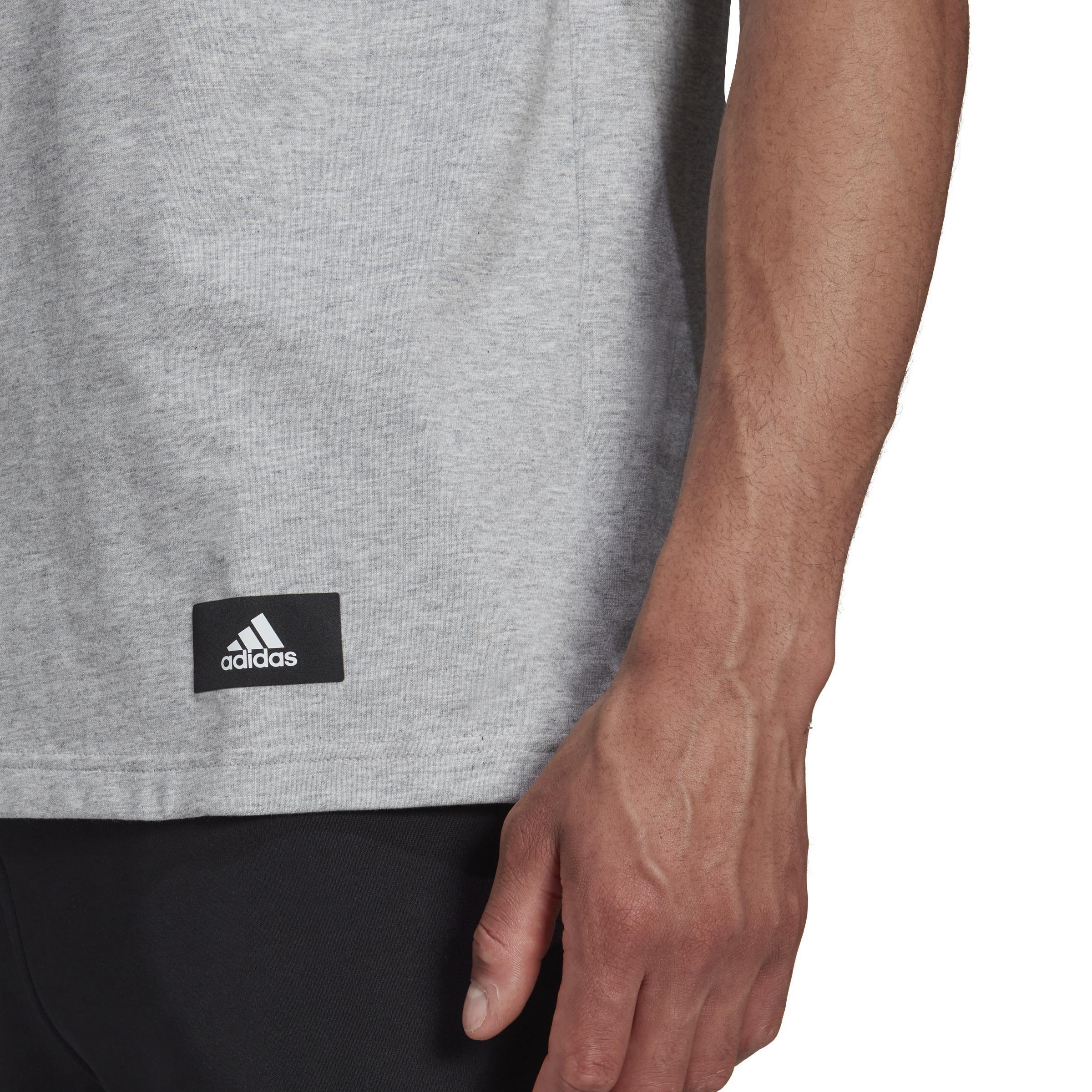 adidas Sportswear Future Icons 3-Stripes T-Shirt, Grey, A901_ONE, large image number 4