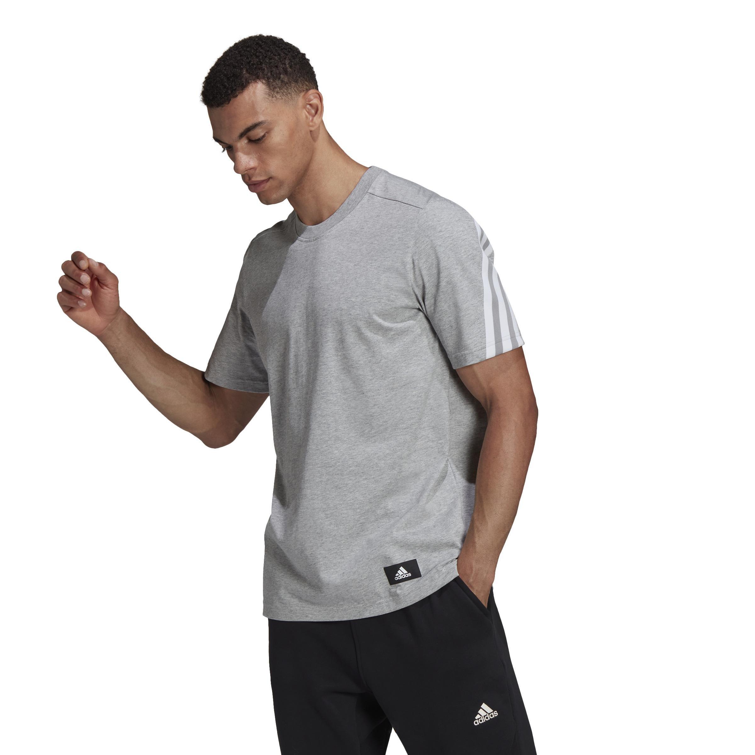 adidas Sportswear Future Icons 3-Stripes T-Shirt, Grey, A901_ONE, large image number 8